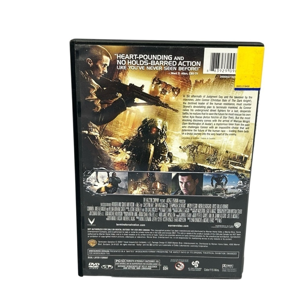 Terminator Salvation DVD | Christian Bale | Blockbuster Rental Edition Action - Picture 3 of 3